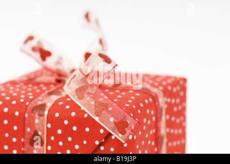 Wrapped gift, close-up Stock Photo