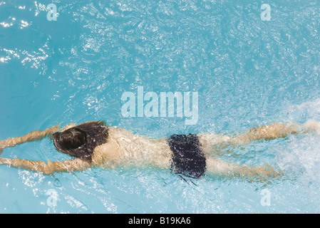 Swimmer Swimming Breaststroke Underwater View With Watery Shadow Stock 