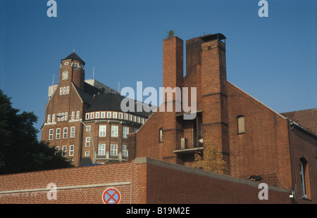 Traditional red brick buildings, Bernhard-Nocht-Institute for Tropical Medicine in Hamburg, Germany Stock Photo