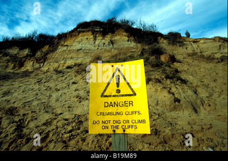 Dunwich Beach Suffolk Britain Coastal erosion Stock Photo