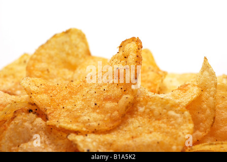 Detail, Flavoured Potato Crisps Stock Photo