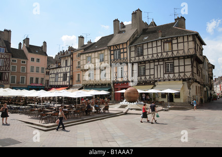Town Square in the Historic Medieval French Town of Chalon sur Saone, Burgundy. Stock Photo