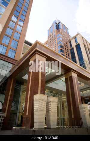 The foyer of the highrise Bangalore Downtown building, also known as UB City, in Bangalore. It opened in mid-2008. Stock Photo