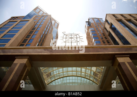 The foyer of the highrise Bangalore Downtown building (UB City) in Bangalore, India. Stock Photo