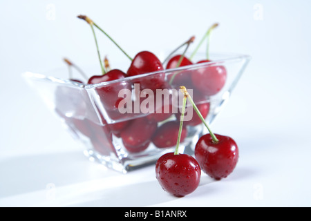 Cherries soaking in water Stock Photo - Alamy