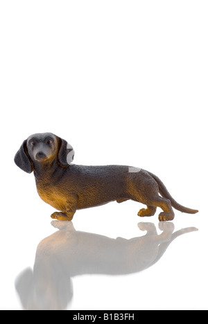 Plastic Figurine of a dachshund Stock Photo