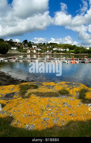 helford river and village cornwall Stock Photo