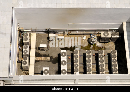 Air conditioning units in tropical Singapore Stock Photo