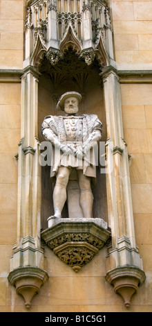 Statue of Henry VIII King's College Cambridge England UK Stock Photo