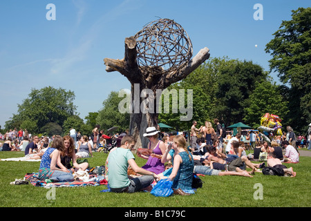 clissold park, stoke newington, london during 'stokefest' Stock Photo