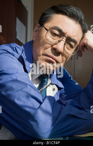 Portrait of mature man worried Stock Photo