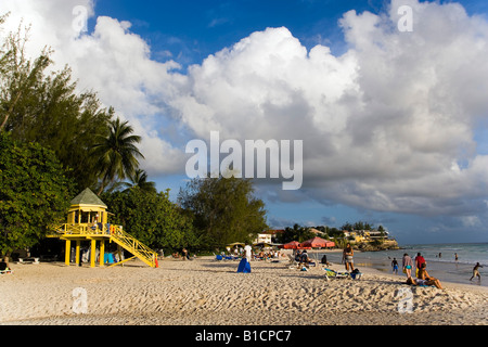 Watch tower at Accra Beach Rockley Barbados Caribbean Stock Photo