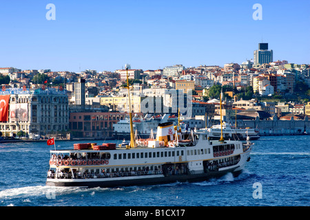 ferry on Bosphorus at Istanbul Stock Photo