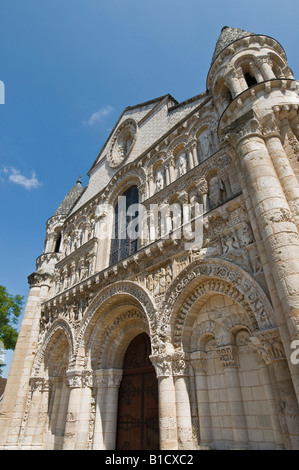 12-13th century Notre Dame La Grande church, Poitiers, Vienne, France. Stock Photo