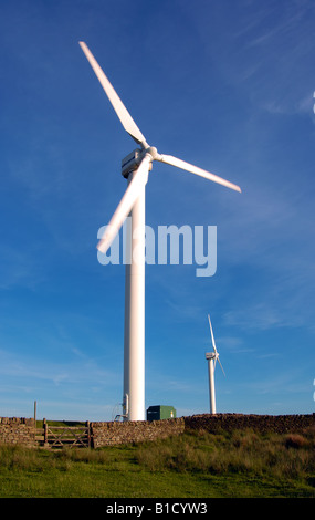 Wind Turbine, Coal Clough Windfarm, Burnley, Lancashire. Stock Photo