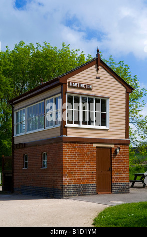 Disused signal box at Hartington on the Tissington Trail in the Peak District National Park Derbyshire England UK Stock Photo