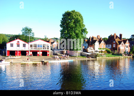Marlow Rowing Club and River Thames, Marlow, Buckinghamshire, England, United Kingdom