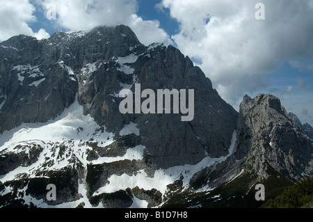 The north face of Jof di Montasio mount in the Julian Alps Stock Photo