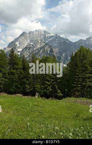 The north face of Jof di Montasio mount Stock Photo