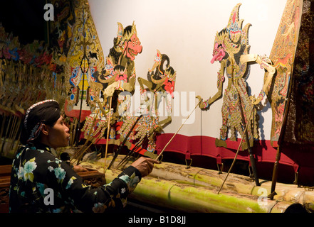 Indonesia Java Island Yogyakarta Sonobudoyo Museum Wayang Kulit Puppet shadow play Stock Photo