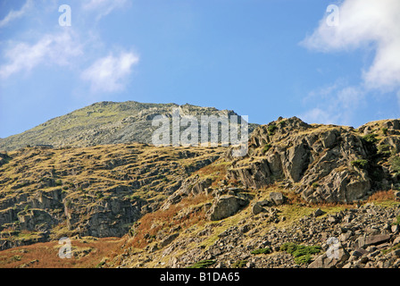 Halfway up The Old Man of Coniston Stock Photo