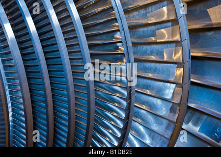 Close up detail of Siemens steam turbine blades Stock Photo - Alamy