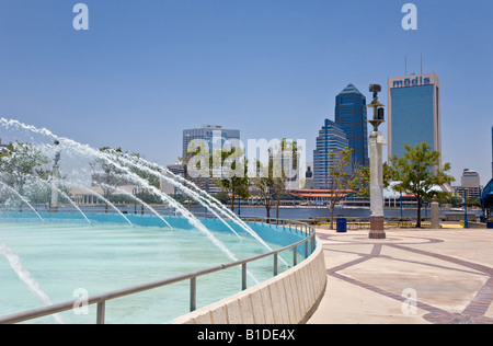 Fountain at Friendship Park in downtown Jacksonville, Florida Stock Photo