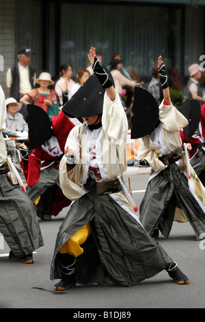 Performers at the 17th Yosakoi Soran Dance Festival. Sapporo, Japan. Stock Photo