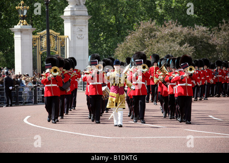 Irish Guards Band Buckingham Palace London Trooping the Colour Ceremony June 14th 2008 Stock Photo