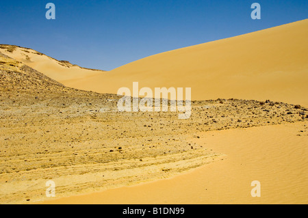 Sand dunes patterns and textures in the Bahariyya Oasis Egypt Stock Photo