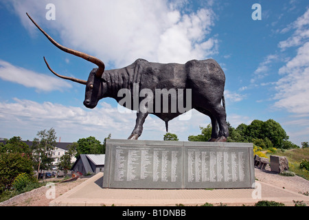 Estonia: Rakvere Castle / Fortress: Tarvas Statue by Tauno Kangro Stock ...