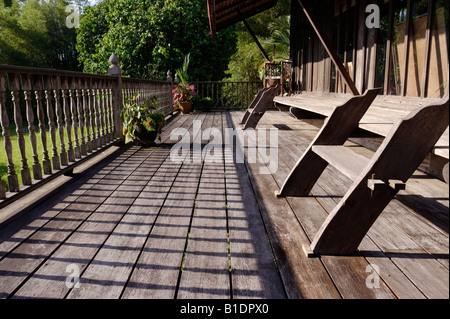 Traditional Malay house in Terengganu, Malaysia. Stock Photo