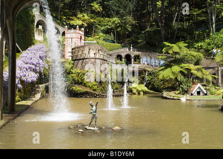 dh Monte Palace Tropical Garden MONTE MADEIRA Water fountains and pond gardens Stock Photo