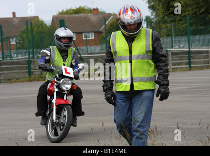 A trainee and instructor at a cbt day Stock Photo
