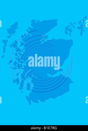 Map of Scotland, UK Stock Photo