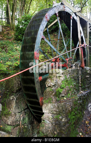 Waterwheel at Wheal Martyn Heritage Museum near St Austell Cornwall Stock Photo