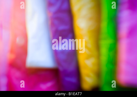 Close up view of folded colored tissue paper Alaska United States Stock Photo
