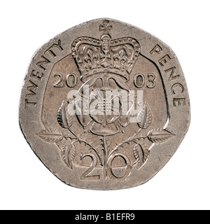 20 pence sterling coin Stock Photo