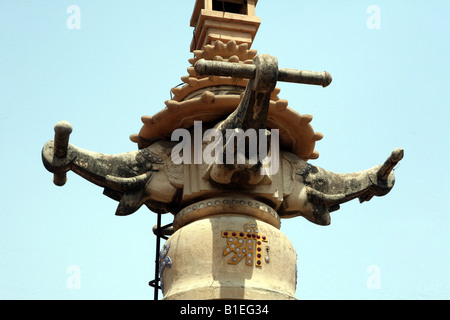 The gardens of Laxmi Narayan Birla Mandir Delhi Stock Photo