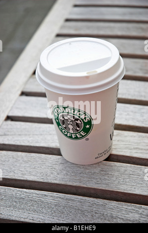 Starbucks take away coffee cup Stock Photo