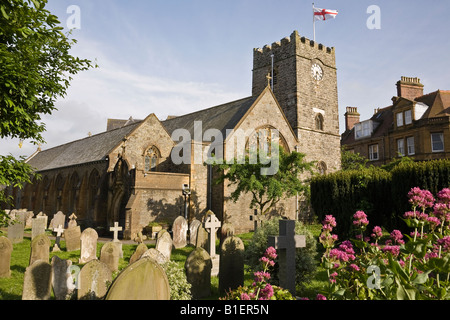 Parish church of St Mary the Virgin, Lynton, Exmoor National Park, Devon, England, UK Stock Photo