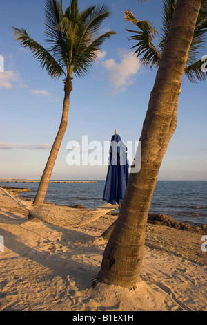 Hammock on beach near hotel at Key West, Florida Stock Photo