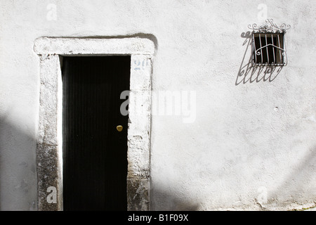 Door & Window, The Old Town, Barrea, Abruzzo National Park, Italy, Europe Stock Photo