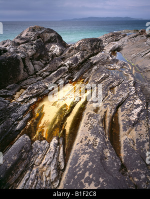 View to Taransay.  Isle of Harris.  Outer Hebrides.  Scotland. Stock Photo