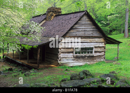 The Bud Ogle cabin Spring Great Smoky Mountains National Park Tennessee USA