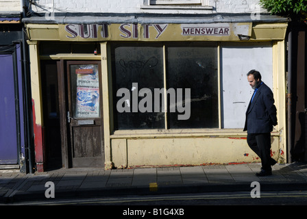 A closed down shop in Upper Orwell Street, Ipswich, Suffolk, UK. Stock Photo