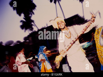 dancer at shigmo festival, Goa, India Stock Photo