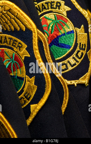 Police Badges and Patches Stock Photo