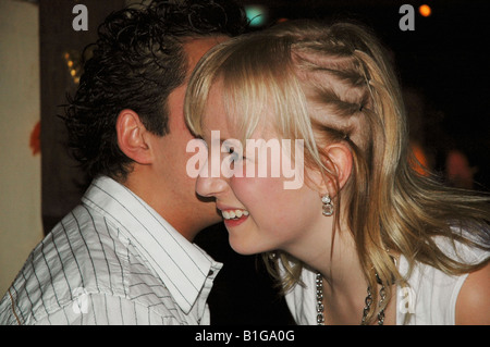 romantic teenage couple Stock Photo