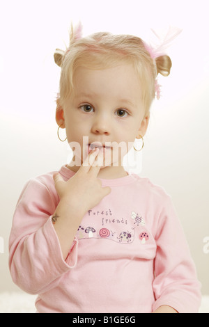 Sad little girl Stock Photo